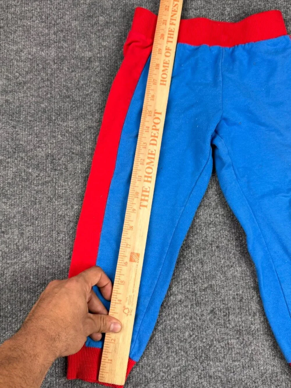 Marvel Spider-Man Boys Blue Red Jogger Sweatpants Size 4T Kids Joggers Stained